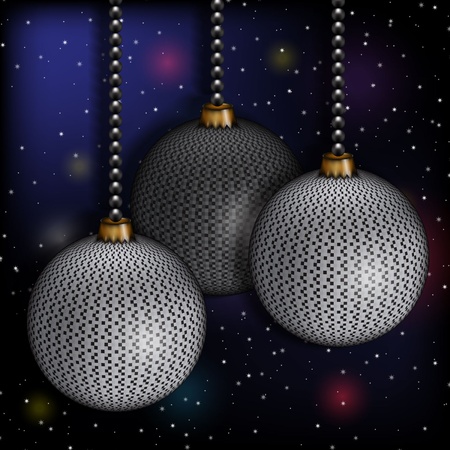 New Year s spheres against with patches of lightのイラスト素材