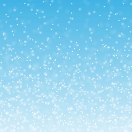 fluffy snow on a blue backgroundのイラスト素材