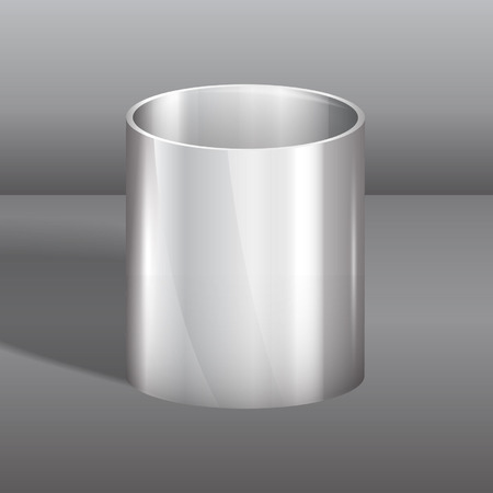 steel glass on a gray backgroundのイラスト素材