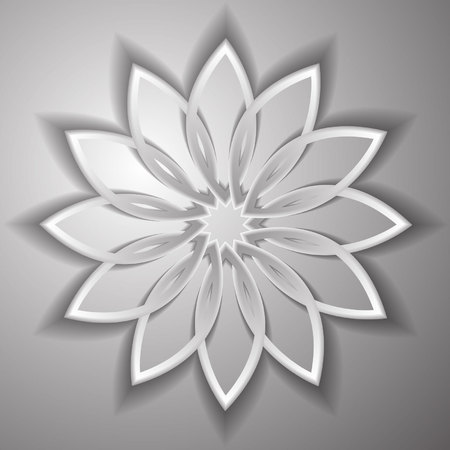 gray flower on a gray backgroundのイラスト素材