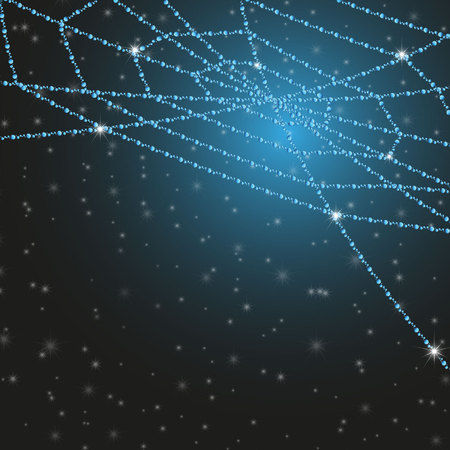 blue web on a black backgroundのイラスト素材