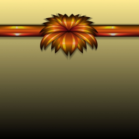 red bow on a yellow backgroundのイラスト素材