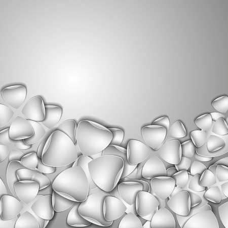 white petals on a gray backgroundのイラスト素材