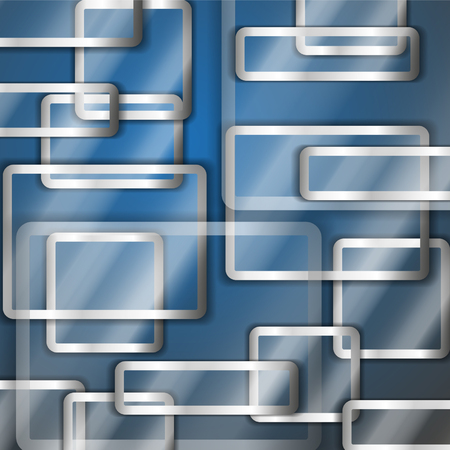 it is a lot of glass framework on a blue backgroundのイラスト素材