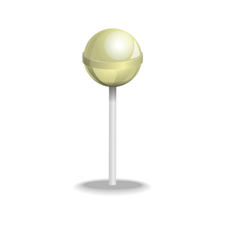 candy on a stick on a white backgroundのイラスト素材