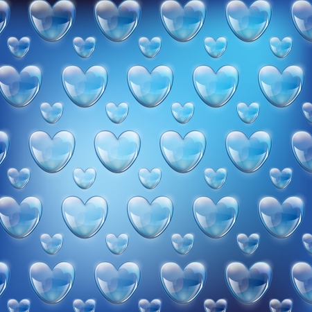 transparent bubbles on a blue backgroundのイラスト素材