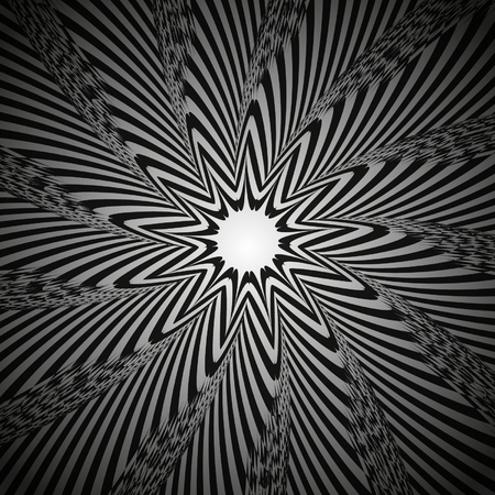 star illusion on a black backgroundのイラスト素材