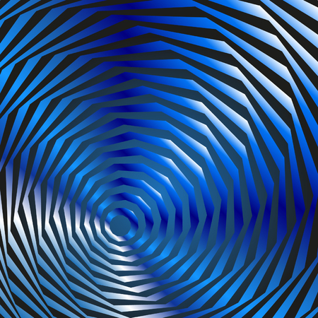 illusion of blue circles on a black backgroundのイラスト素材