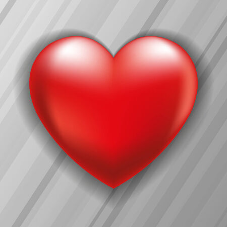volume heart on a gray backgroundのイラスト素材