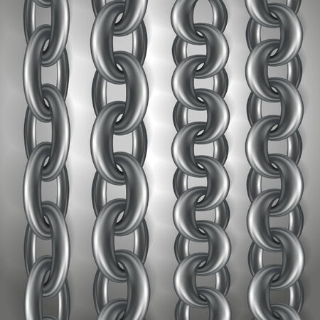 steel chains on a gray backgroundのイラスト素材