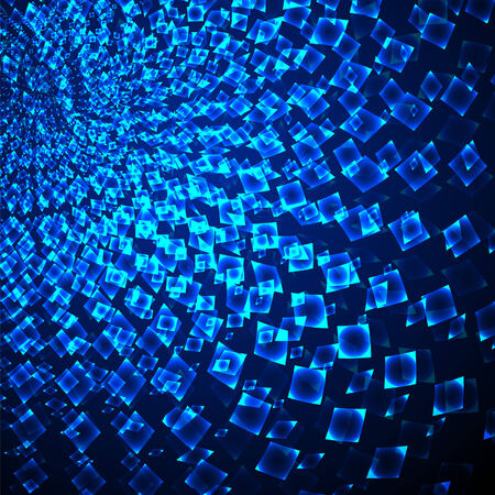blue bright flashes against a dark backgroundのイラスト素材
