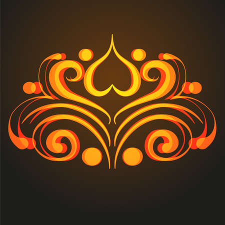 gold symbol on a brown backgroundのイラスト素材