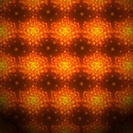 gold ornament on a brown backgroundのイラスト素材