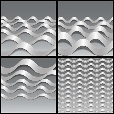 paper strips on a gray backgroundのイラスト素材