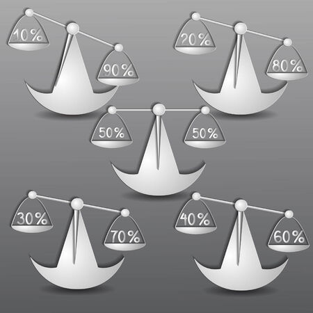 paper scales on a gray backgroundのイラスト素材