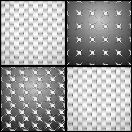 paper weaving on a gray backgroundのイラスト素材