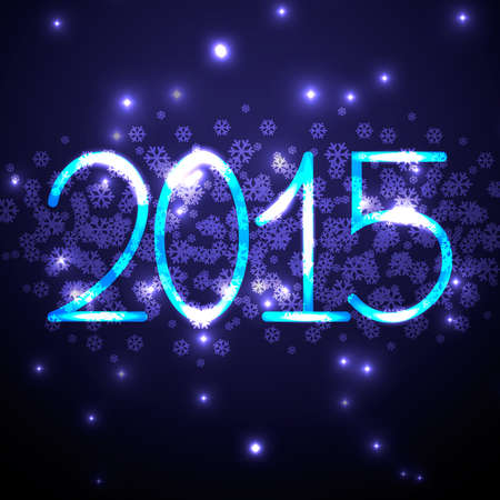 figures of new year on blue a backgroundのイラスト素材