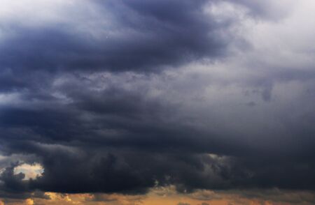 big storm clouds against a dark background