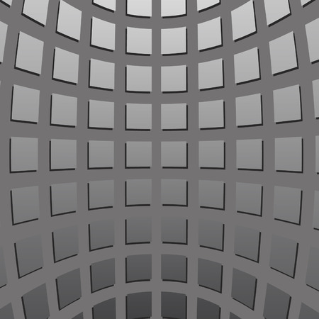 gray concave squares on a gray backgroundのイラスト素材