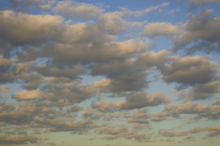 white clouds in the blue skyの写真素材