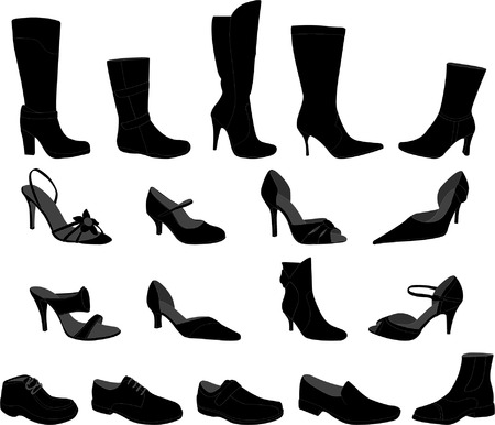 shoes collection - vector shoes collection - vector