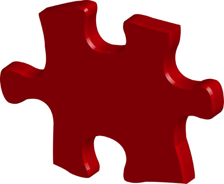 3D puzzle element - vectorのイラスト素材