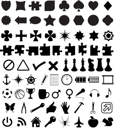 set of various shapes and symbols - vectorのイラスト素材