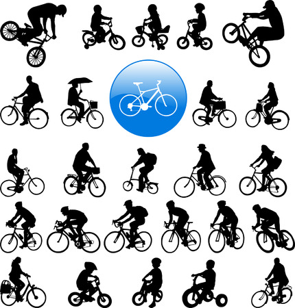 bicyclists - vectorのイラスト素材