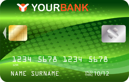 credit card templateのイラスト素材