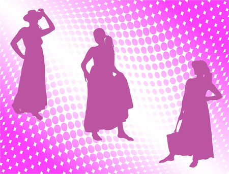 attractive woman on the abstract background のイラスト素材