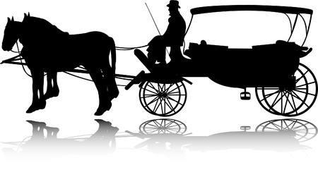 carriage silhouetteのイラスト素材