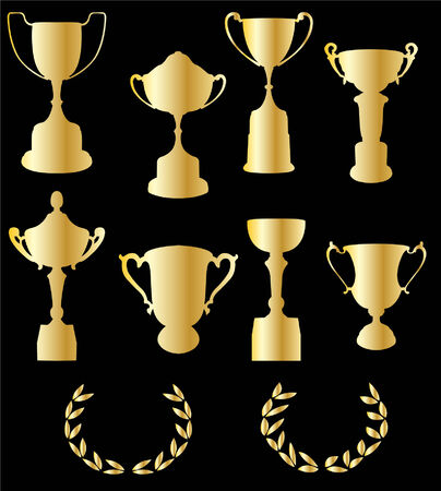 collection of trophiesのイラスト素材
