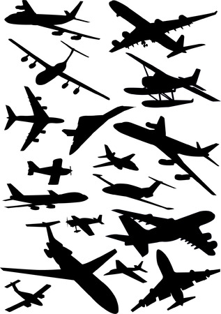 airplanes collectionのイラスト素材