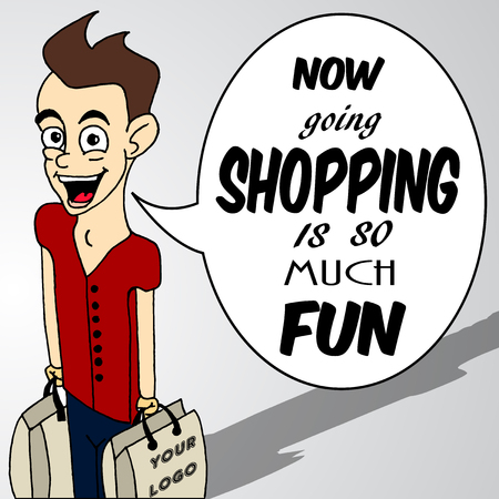 Cartoon character with text frameのイラスト素材