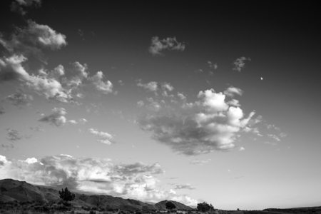 Northern California Abstract view of the moonの写真素材