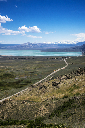 The Road to Mono Lake in Californiaの写真素材