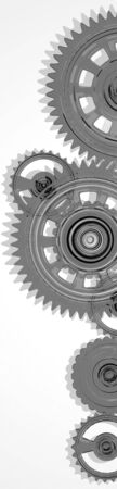 This is a group of cogwheel / gear on a white backgroundの写真素材