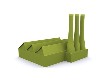 A 3d maded house on a white backgroundの写真素材