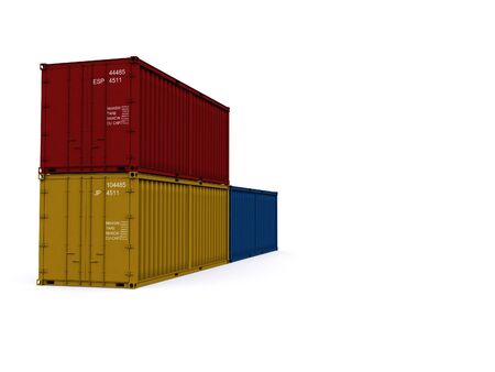 A 3d maded Container on a white background