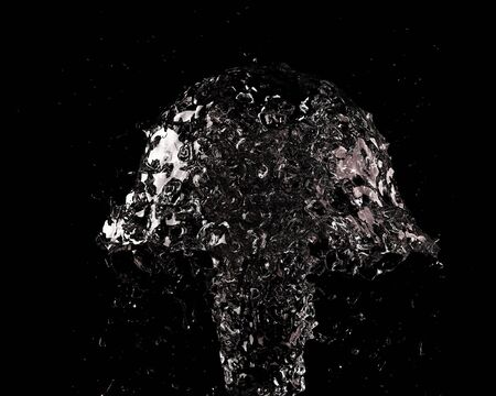 A 3d creation of water on a black backgoundの写真素材