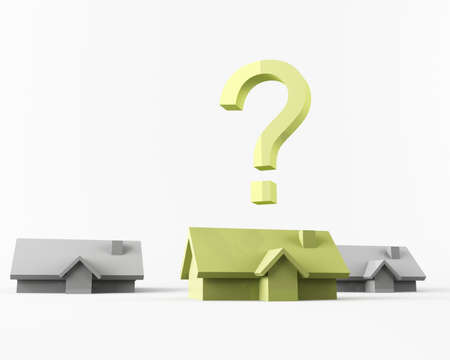 a 3d maded house on a white backgroundの写真素材