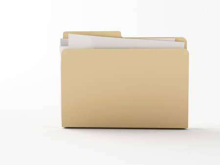 a brown 3d maded folderの写真素材