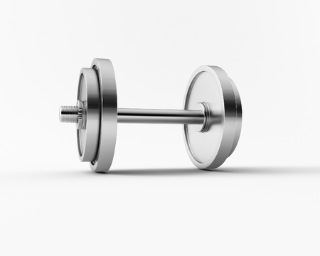 a 3d made group of bar bellの写真素材