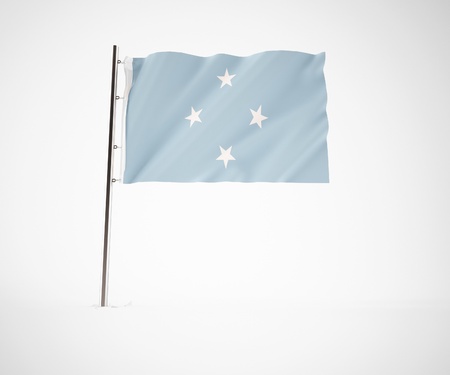 a 3d maded flag  of a countryの写真素材