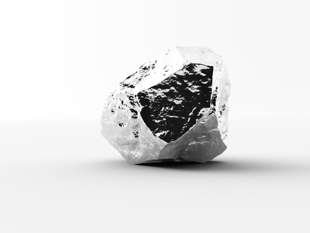 aluminium nuggets on a white backgroundの写真素材