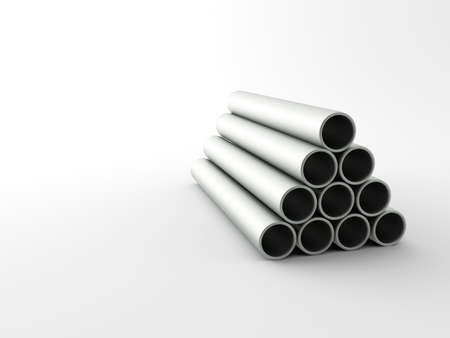 Metal mades Pipes on a white background