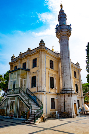 Hamidiye Mosque in Buyukada (Princes Islands), Istanbul,Turkey. The mosque was built in 1892-3, and is named for Sultan AbdÃ¼l Hamit II (r. 1876-1909).のeditorial素材