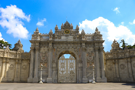 Dolmabahce Palace entrance (Gate of Sultan), Istanbul, Turkeyのeditorial素材