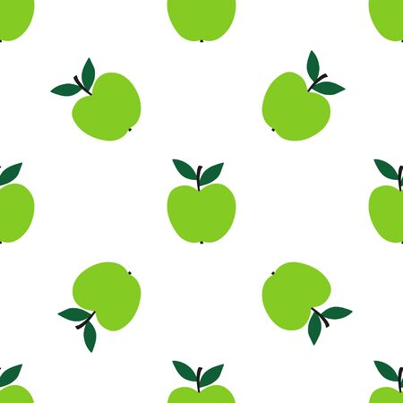 Apple fruit seamless pattern, abstract repeated background. For paper, cover, fabric, gift wrap, wall art, interior decor. Simple surface pattern design.のイラスト素材