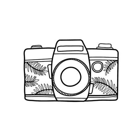 Camera vintage illustration. Cute retro design. Vectorのイラスト素材